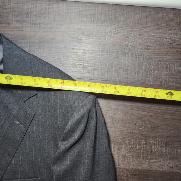 BROOKS BROTHERS Men’s 3-Piece Suit Jacket Vest Pants 42R Grey Wool Striped USA - Picture 7 of 16